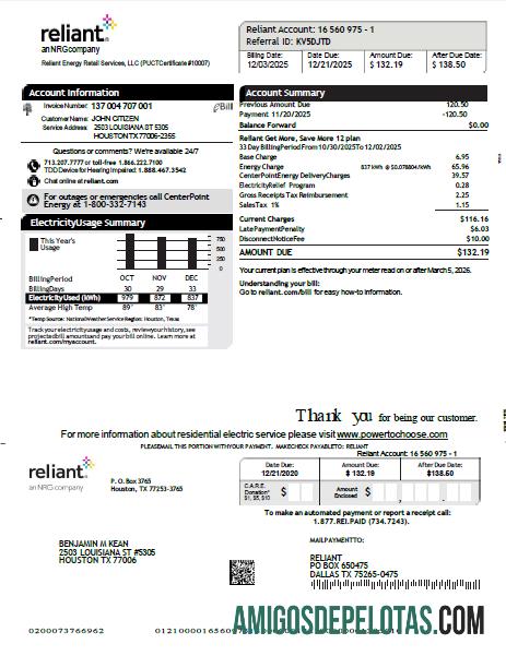 para download Modelo de fatura de serviços públicos de energia dependente dos EUA em formatos Word e PDF, versão 2